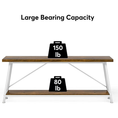 Tavolo da divano extra lungo da 180 cm, console d'ingresso in stile industriale