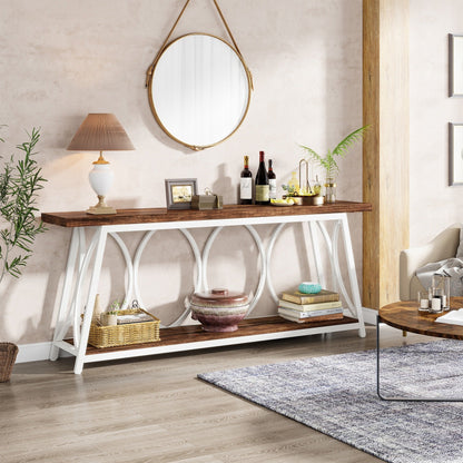 Tavolo console extra lungo da 180 cm, tavolino d'appoggio per divano, per soggiorno