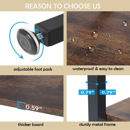 71 Libreria in stile industriale, scaffale a 6 livelli in legno marrone rustico, scaffali aperti per libri