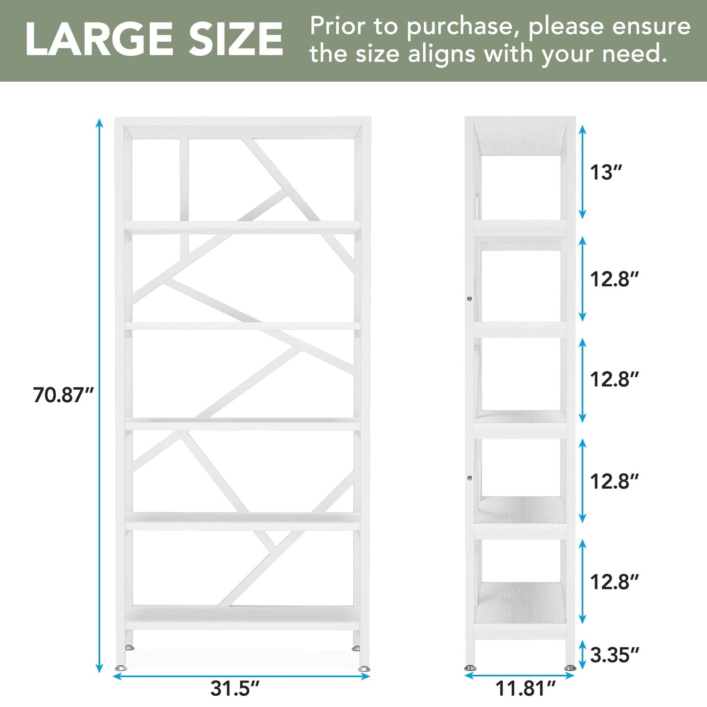 71 Libreria in stile industriale, scaffale a 6 livelli in legno marrone rustico, scaffali aperti per libri