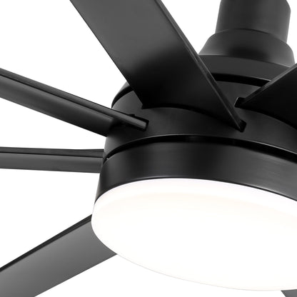 Ventilatore a soffitto da 72 pollici con luce a LED e telecomando - 8 pale