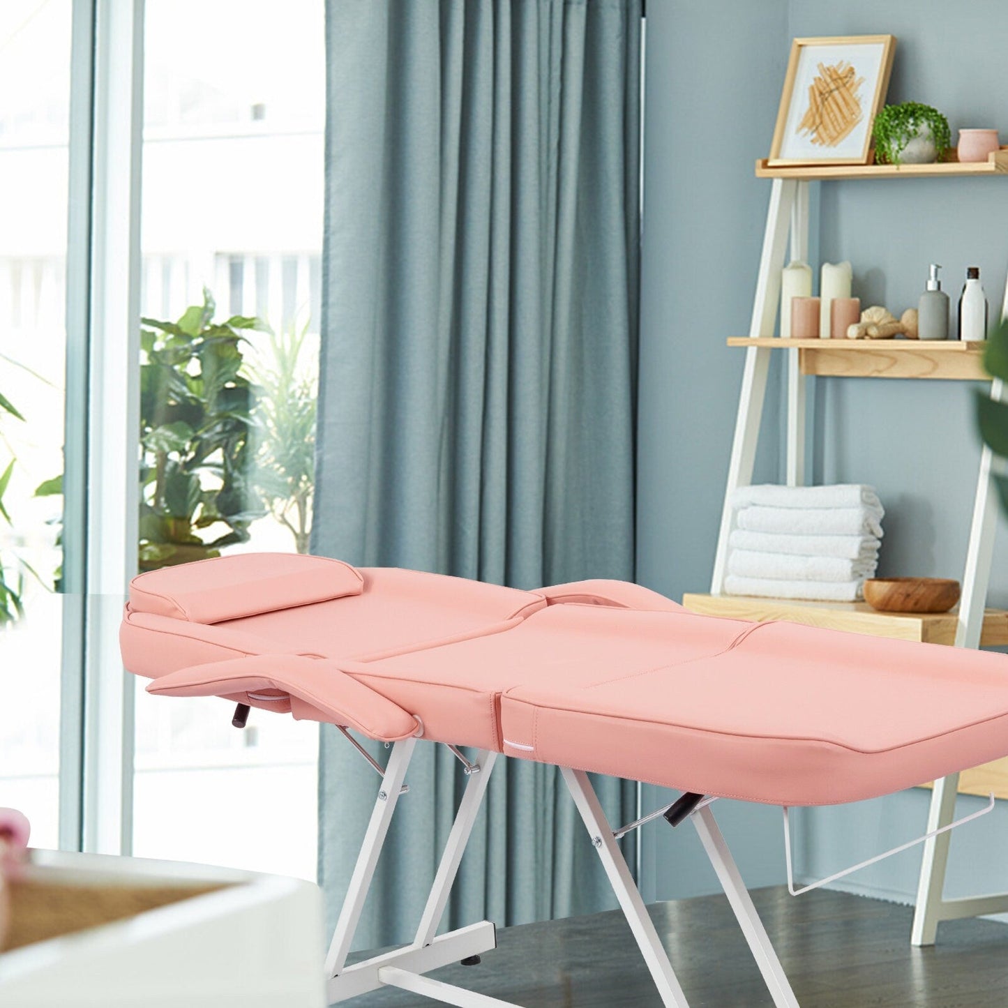 Letto da massaggio, poltrona per tatuaggi e sgabello regolabili per centri estetici e centri benessere (73)