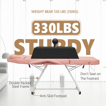 Letto da massaggio, poltrona per tatuaggi e sgabello regolabili per centri estetici e centri benessere (73)