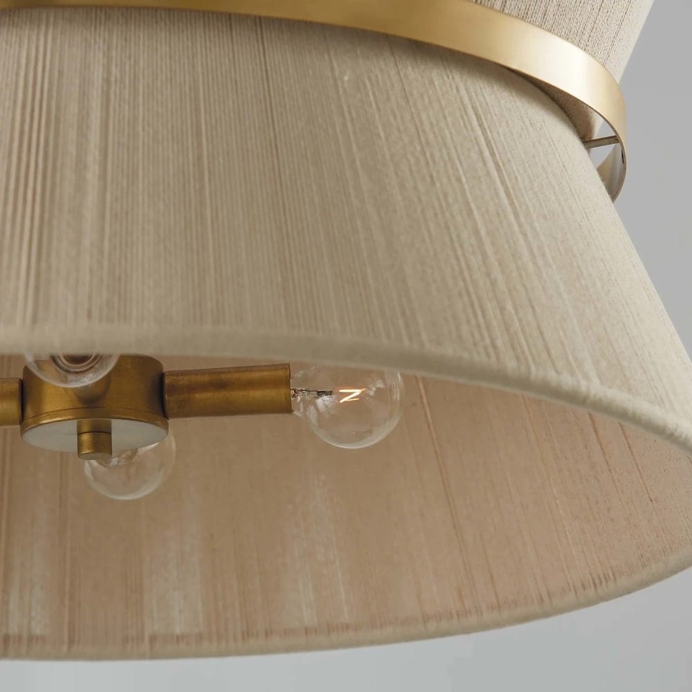 Lampadario a 8 luci, stile bohémien moderno, a forma di tamburo, grande, con tessuto a forma di clessidra intrecciato a mano, colore oro/nero, per sala da pranzo/soggiorno, diametro 60 cm (24 pollici).