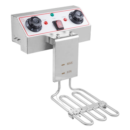 Friggitrice a singolo serbatoio da 8,5 QT in acciaio inossidabile con rubinetto, 1700 W max, con maniglia larga.