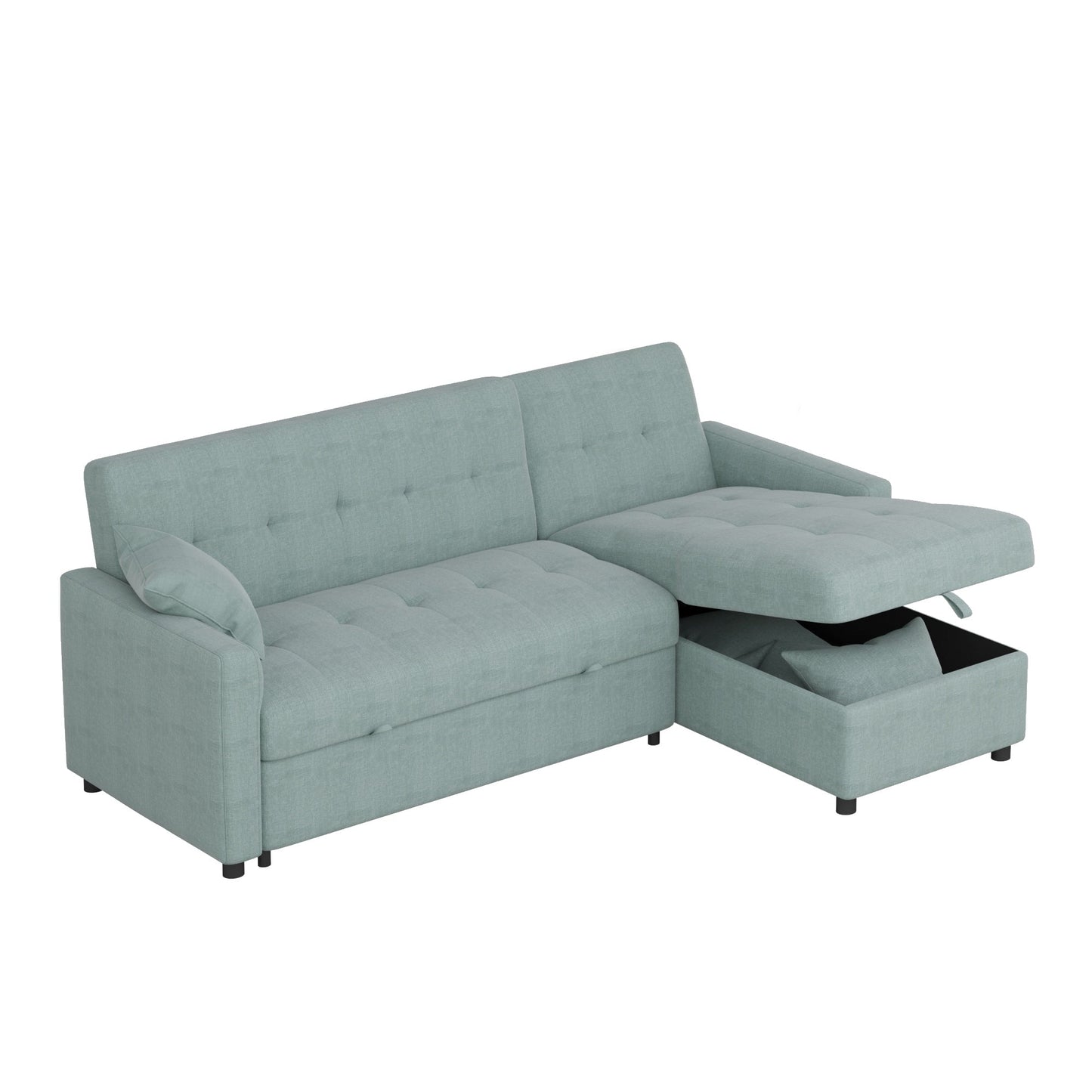 Divano letto reversibile e chaise longue largo 82''