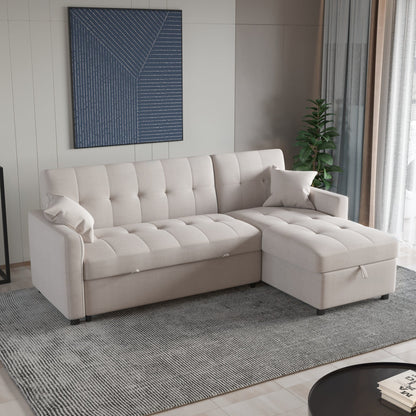 Divano letto reversibile e chaise longue largo 82''