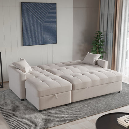 Divano letto reversibile e chaise longue largo 82''