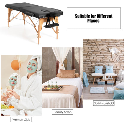 Tavolo da massaggio portatile da 84''L, letto estetico regolabile per viso e tatuaggi, con borsa per il trasporto.
