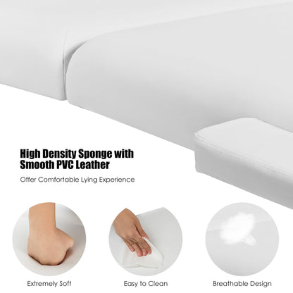 Tavolo da massaggio portatile da 84''L, letto estetico regolabile per viso e tatuaggi, con borsa per il trasporto.