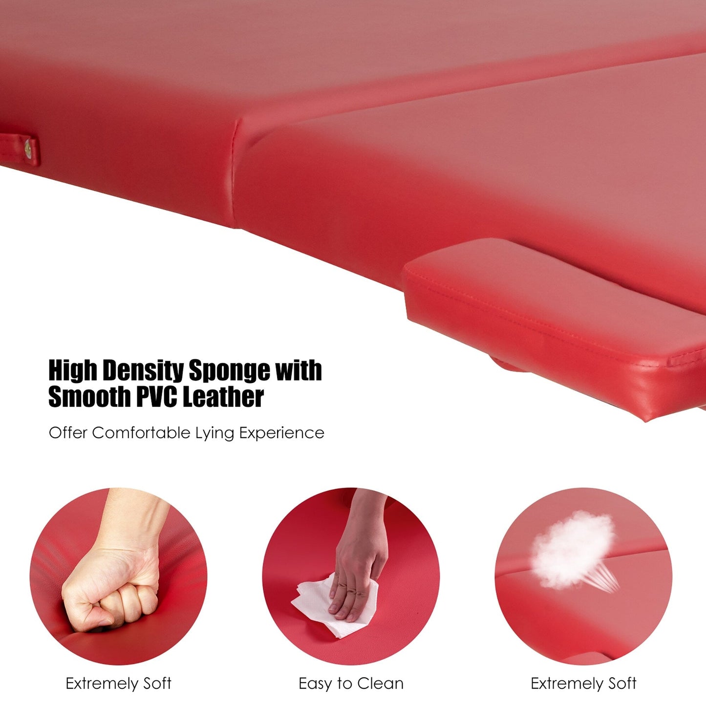 Tavolo da massaggio portatile da 84''L, letto estetico regolabile per viso e tatuaggi, con borsa per il trasporto.