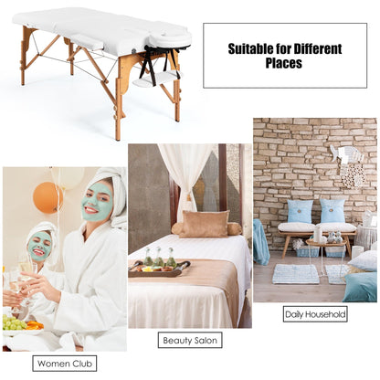 Tavolo da massaggio portatile da 84''L, letto estetico regolabile per viso e tatuaggi, con borsa per il trasporto.
