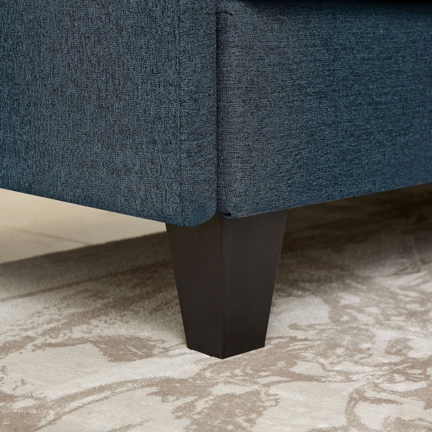 Divano componibile a L 86.22 con tasche laterali portaoggetti