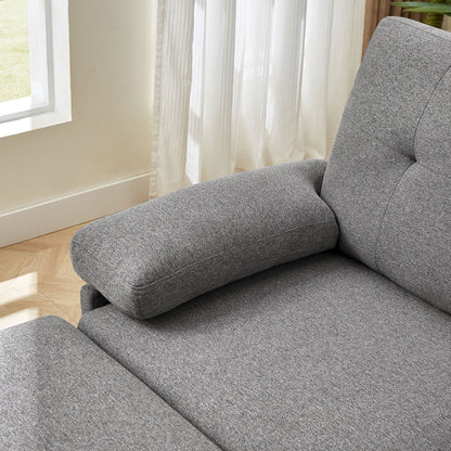 Divano componibile a L 86.22 con tasche laterali portaoggetti