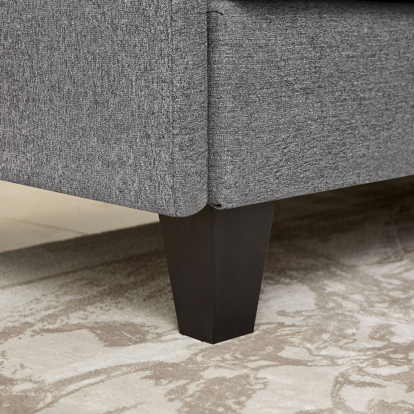 Divano componibile a L 86.22 con tasche laterali portaoggetti