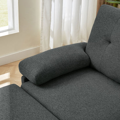 Divano componibile a L 86.22 con tasche laterali portaoggetti