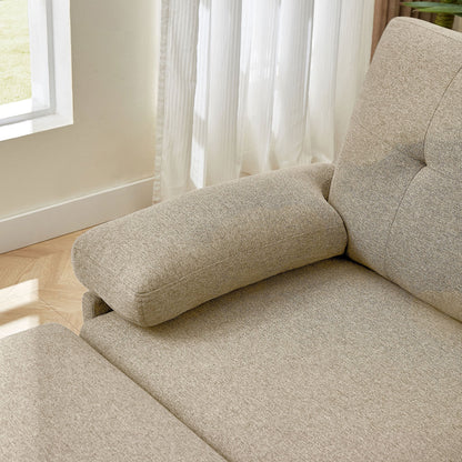 Divano componibile a L 86.22 con tasche laterali portaoggetti