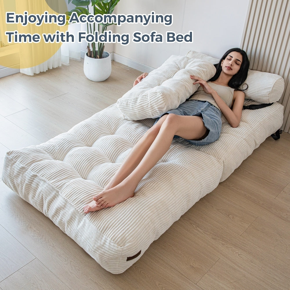 Divano letto pieghevole in cordoncino, singolo, 8 posti