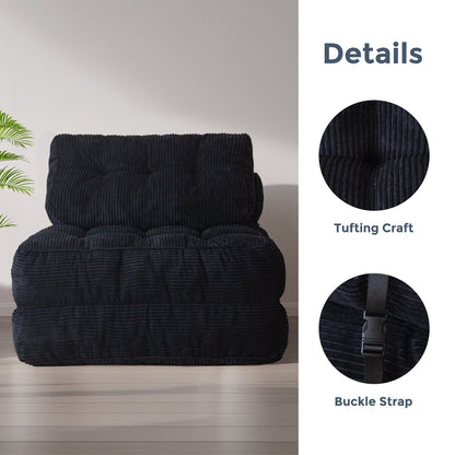 Divano letto pieghevole in cordoncino, singolo, 8 posti