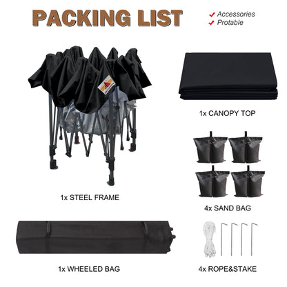 ABCCANOPY Tenda da sole pieghevole resistente e facile da montare, per esterni.