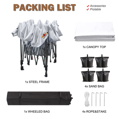 ABCCANOPY Tenda da sole pieghevole resistente e facile da montare, per esterni.