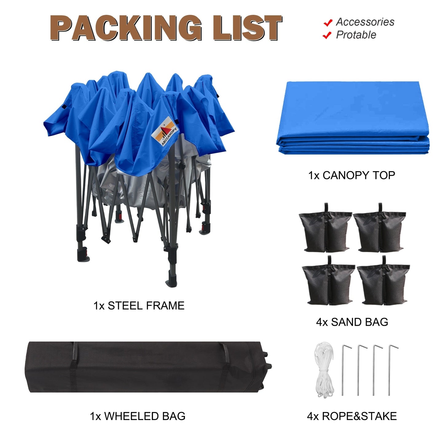 ABCCANOPY Tenda da sole pieghevole resistente e facile da montare, per esterni.