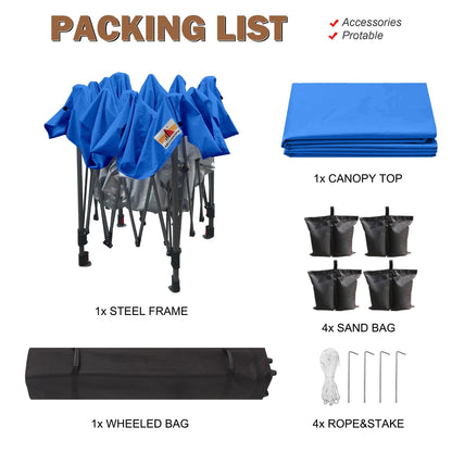 ABCCANOPY Tenda da sole pieghevole resistente e facile da montare, per esterni.