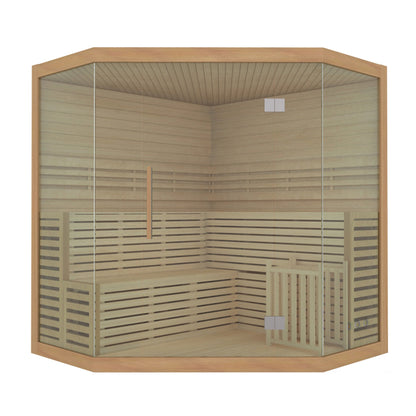 Sauna interna in legno ALEKO per 5-6 persone, con riscaldatore elettrico - 190 x 190 x 210 cm (75 x 75 x 83 pollici)