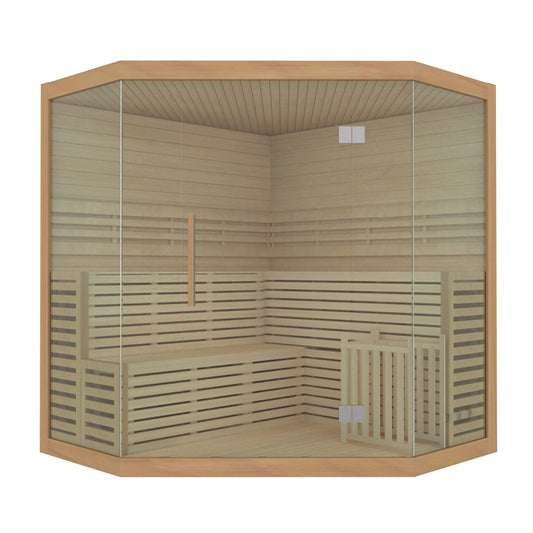 Sauna interna in legno ALEKO per 5-6 persone, con riscaldatore elettrico - 190 x 190 x 210 cm (75 x 75 x 83 pollici)
