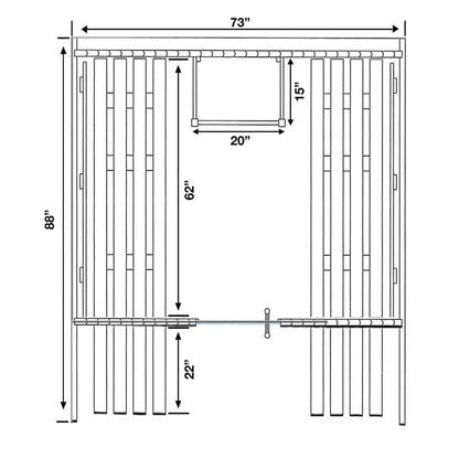 Sauna a barile ALEKO in pino finlandese bianco per 6-8 persone con riscaldatore elettrico UL - 224 x 185 x 201 cm (L x l x h)