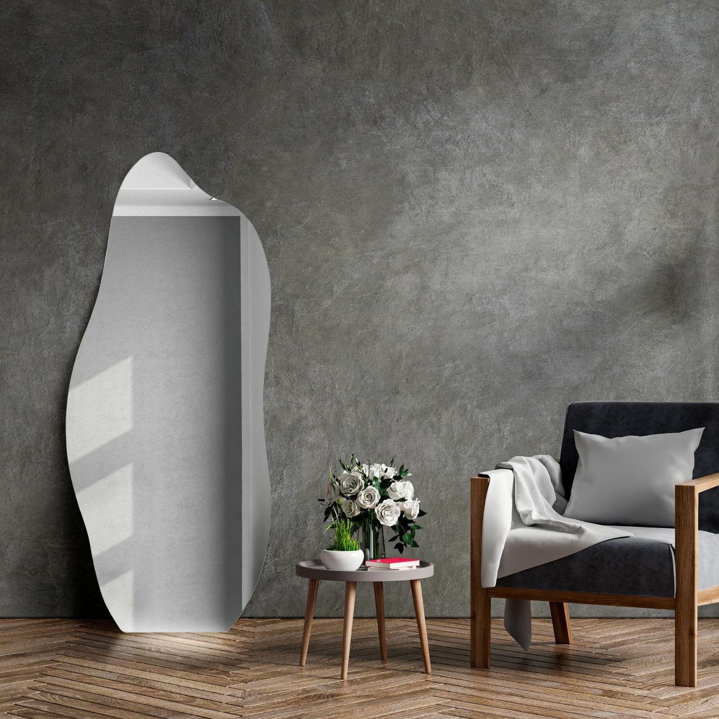 Specchio da parete asimmetrico e irregolare ALYA