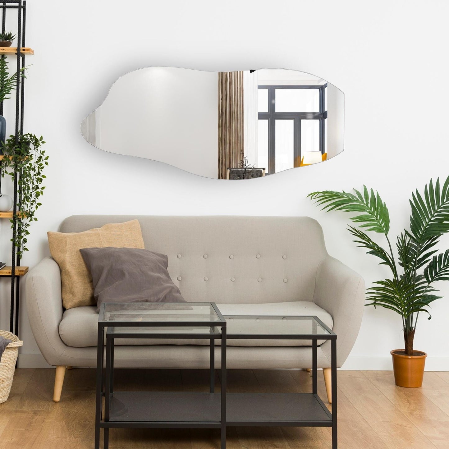 Specchio da parete asimmetrico e irregolare ALYA