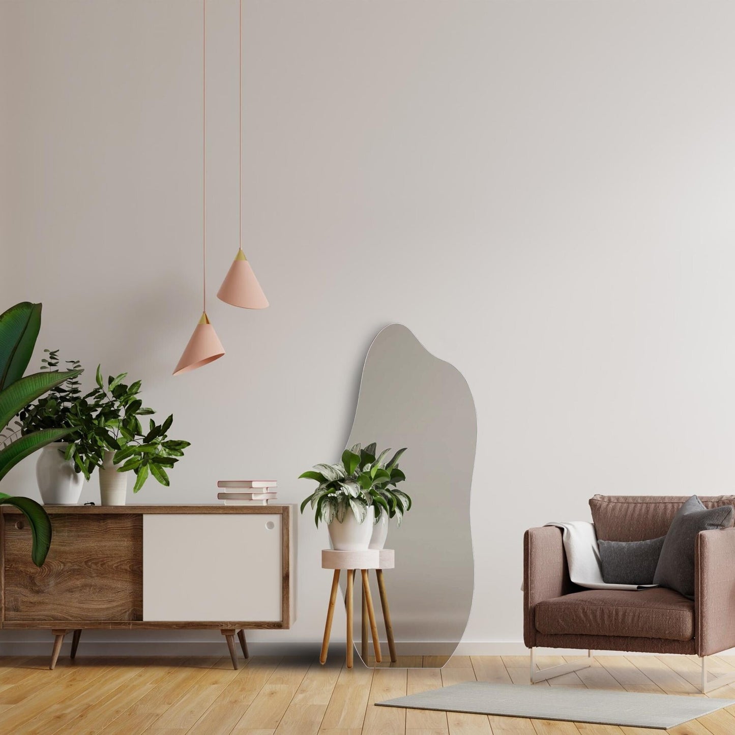 Specchio da parete asimmetrico e irregolare ALYA