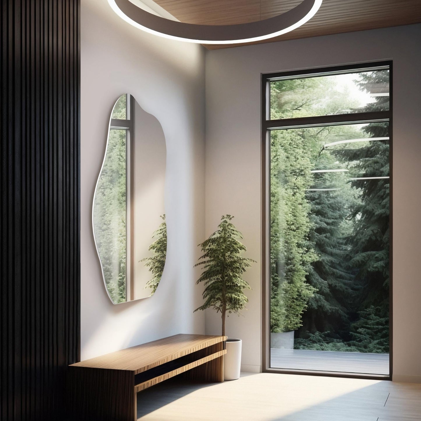 Specchio da parete asimmetrico e irregolare ALYA