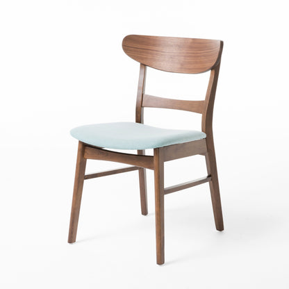 Sedia da pranzo Abrielle in legno di gomma imbottita, stile Mid-Century Modern, di Christopher Knight Home (confezione da 2)