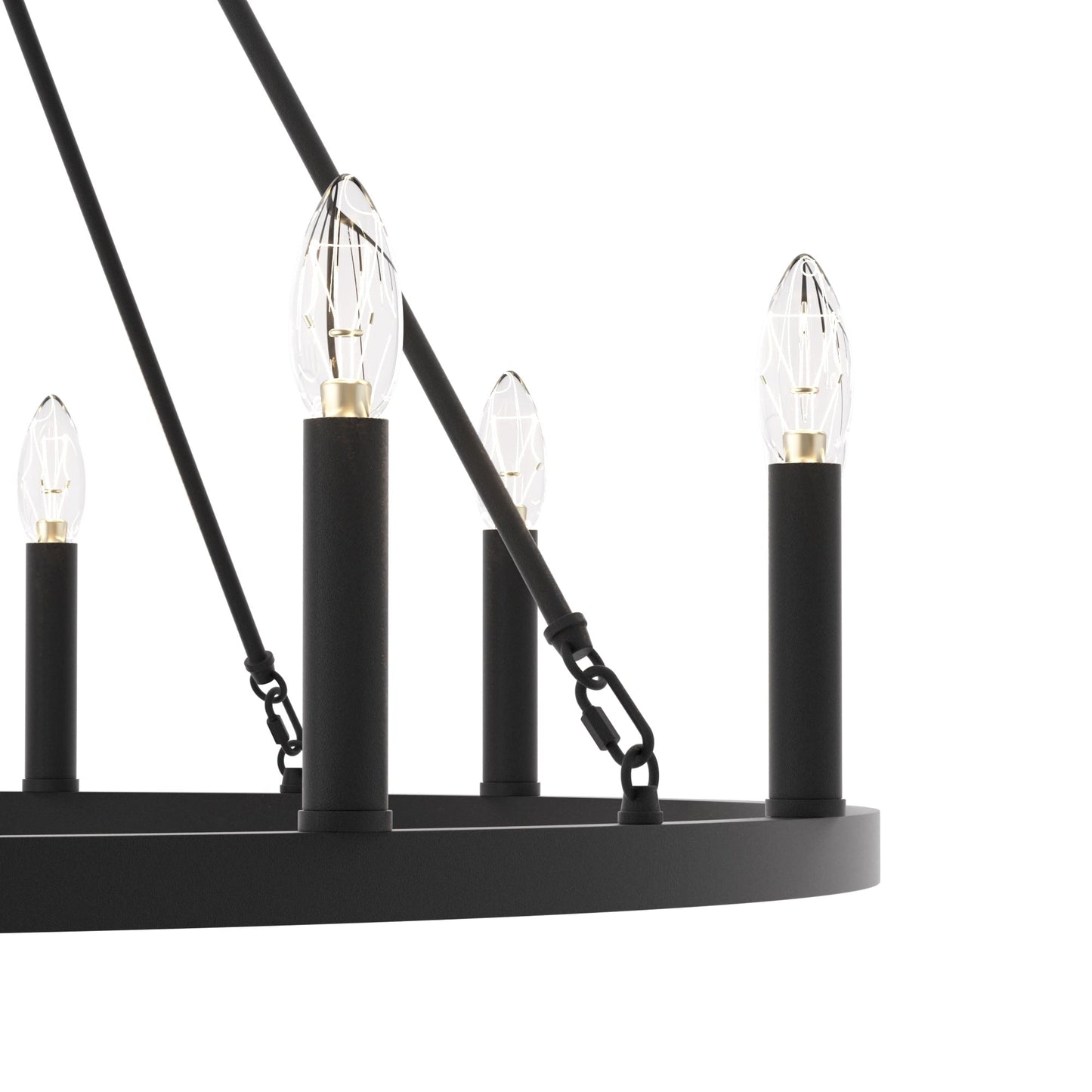 Lampadario a ruota di carro da 12 luci in stile farmhouse Acroma da 40 pollici con certificazione UL - 40'' diametro x 138'' altezza