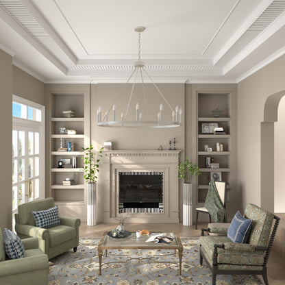 Lampadario a ruota di carro da 12 luci in stile farmhouse Acroma da 40 pollici con certificazione UL - 40'' diametro x 138'' altezza