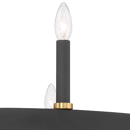 Lampadario Acroma a ruota di carro rotonda da 40 pollici, stile moderno da fattoria, a 20 luci, con certificazione UL.