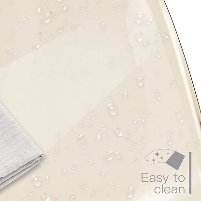 Sedia da ufficio girevole in acrilico, regolabile in altezza, senza braccioli, con ruote, per uso domestico.