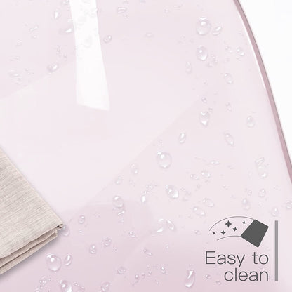 Sedia da ufficio girevole in acrilico, regolabile in altezza, senza braccioli, con ruote, per uso domestico.