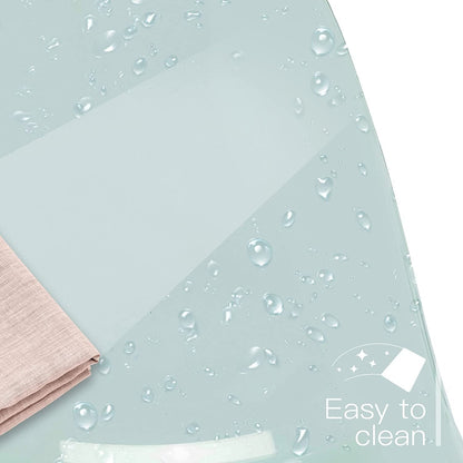 Sedia da ufficio girevole in acrilico, regolabile in altezza, senza braccioli, con ruote, per uso domestico.