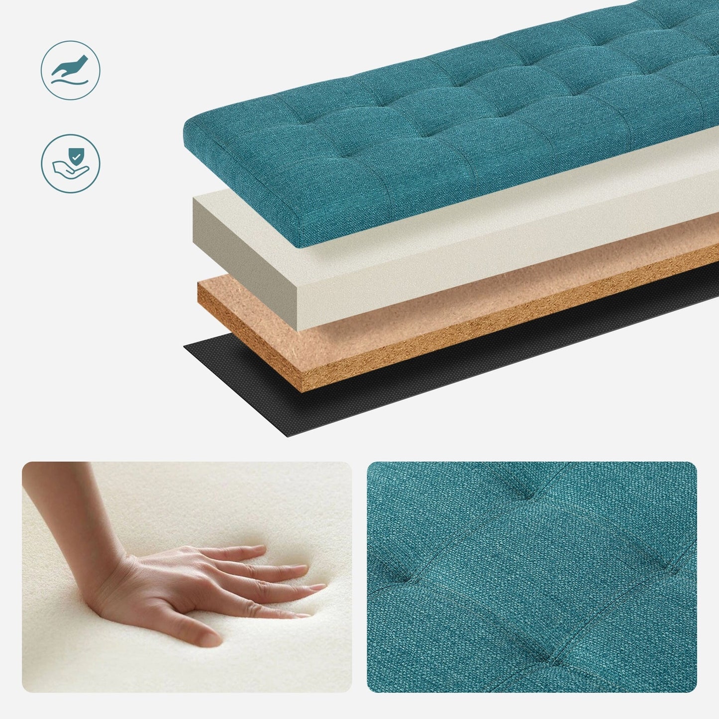 Panca con contenitore Adeco 50 in similpelle