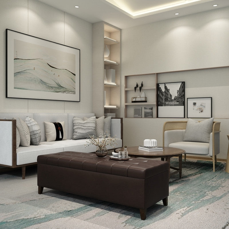 Panca con contenitore Adeco 50 in similpelle