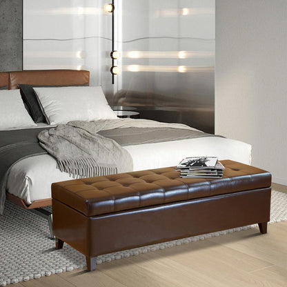 Panca con contenitore Adeco 50 in similpelle