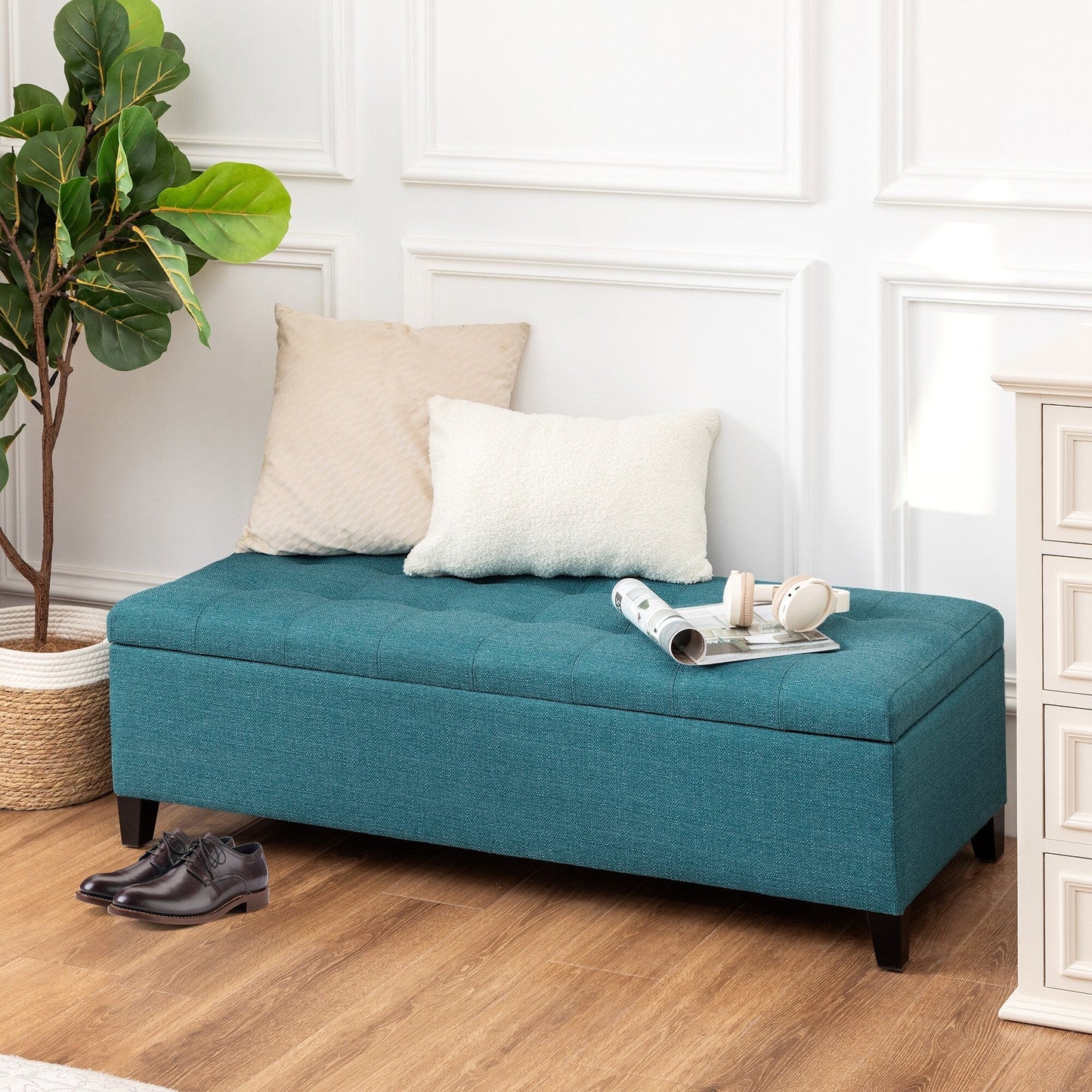 Panca con contenitore Adeco 50 in similpelle