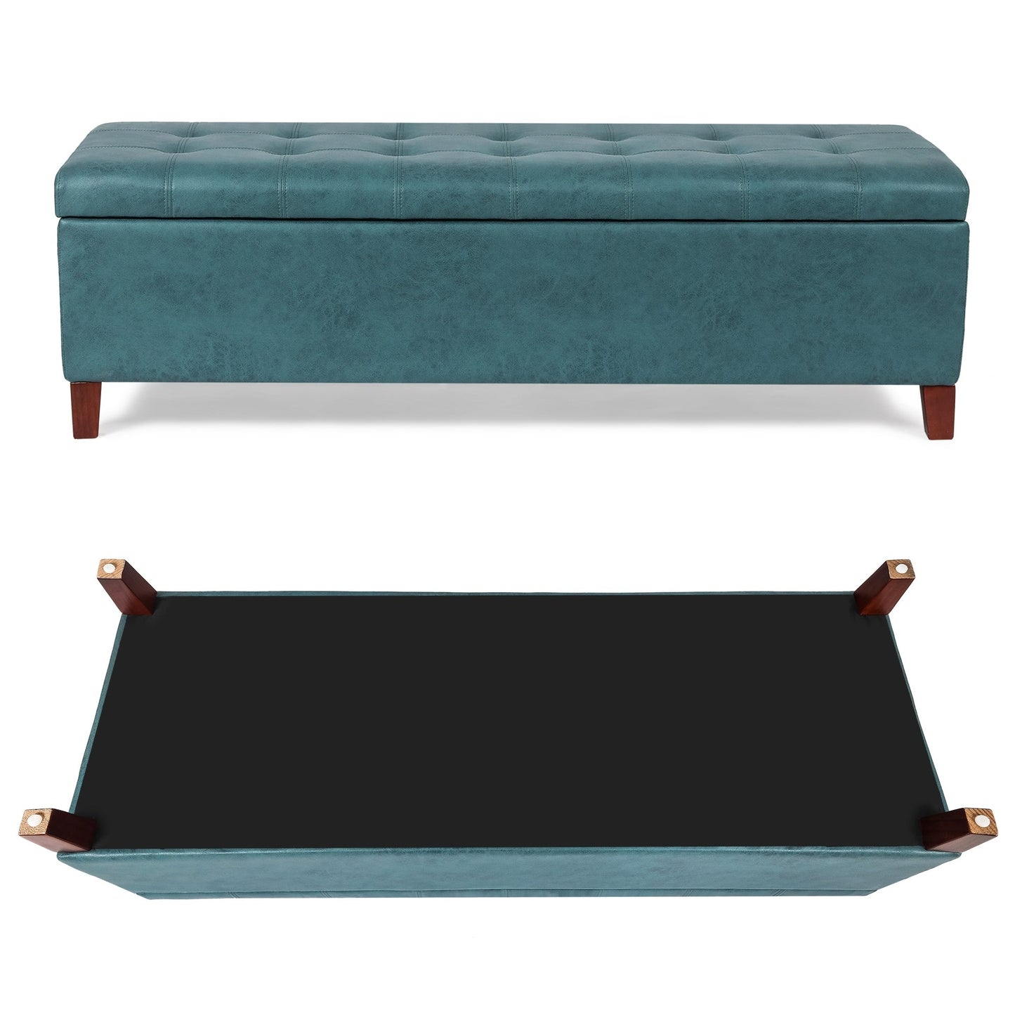 Panca con contenitore Adeco 50 in similpelle