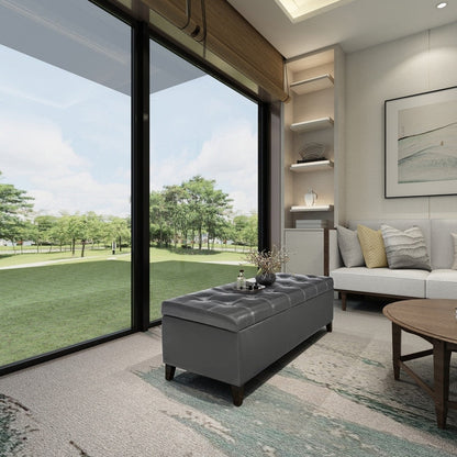 Panca con contenitore Adeco 50 in similpelle