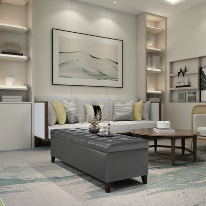 Panca con contenitore Adeco 50 in similpelle