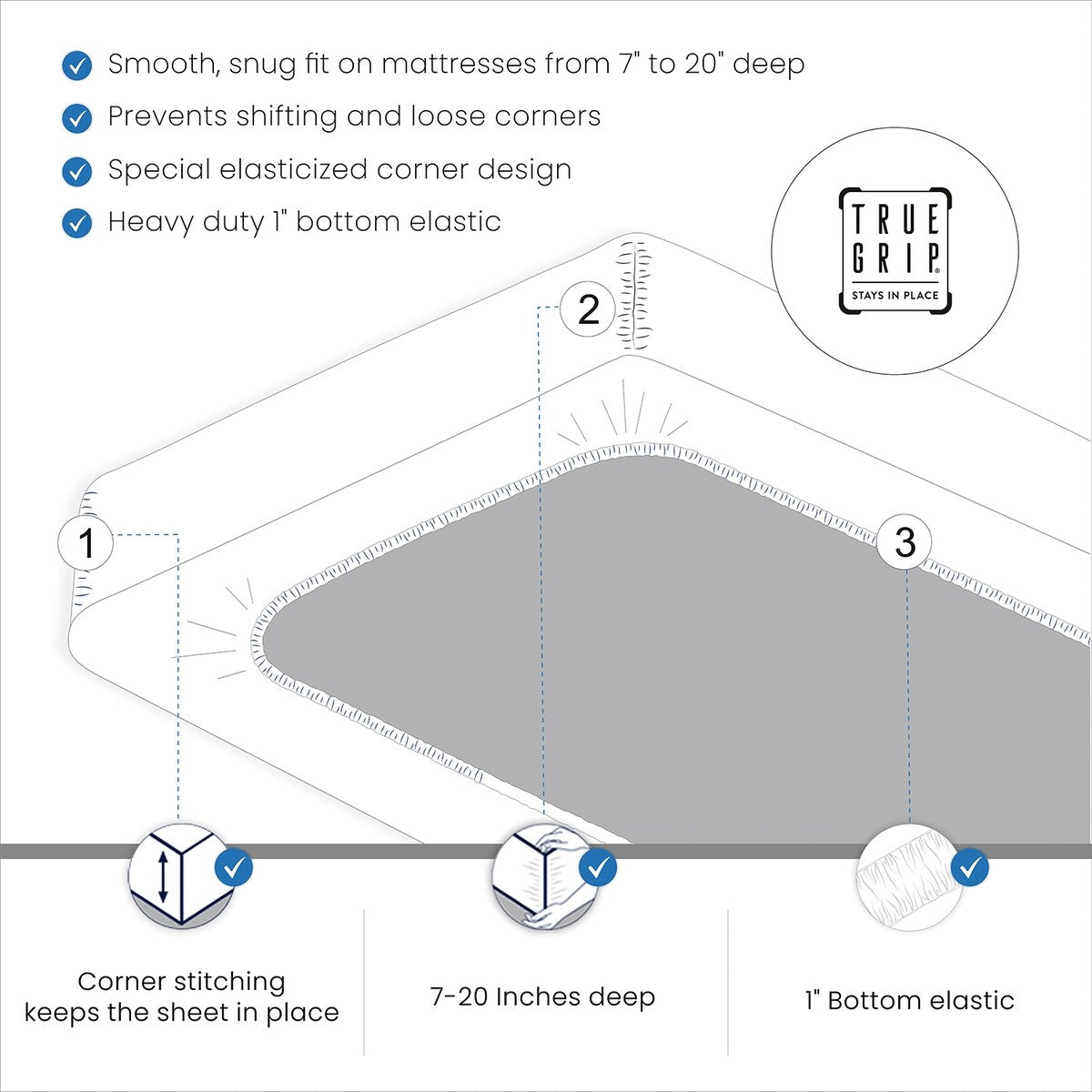 Set di lenzuola in cotone egiziano ultra morbido e setoso Aireolux, 1000 fili.