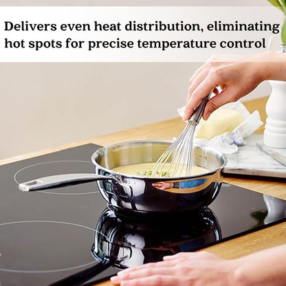 Pentola per salsa Alva Maestro in acciaio inossidabile a 5 strati - 1,6 Qt. Atossica